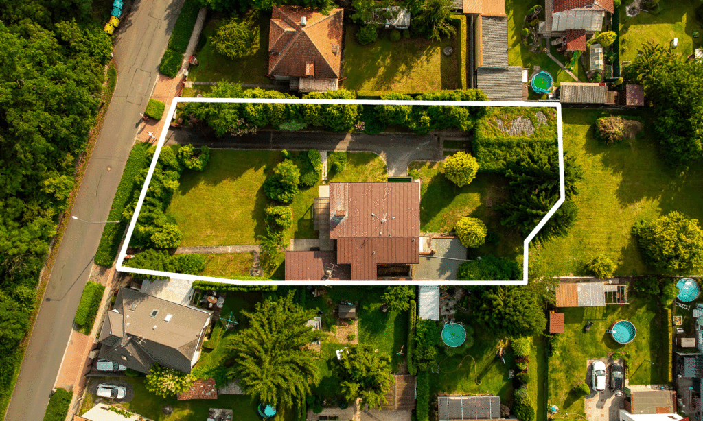 Vila Úvaly - Hranice pozemku - Současný stav